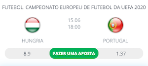 eurocopa portugal x hungria odds 22bet 