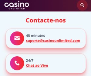 Suporte ao cliente Casino Unlimited