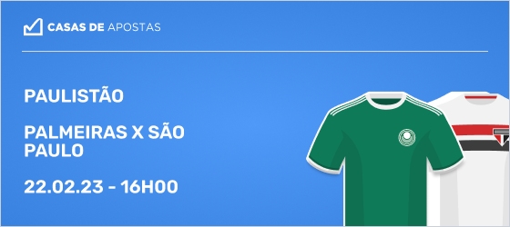 Palmeiras x São Paulo Campeonato Paulista dia 22/01/2023