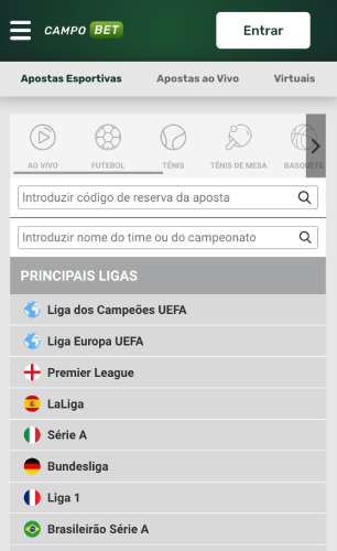 Screenshot do aplicativo Campobet para celular