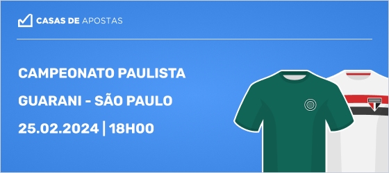 Palpites Guarani x São Paulo no Campeonato Paulista